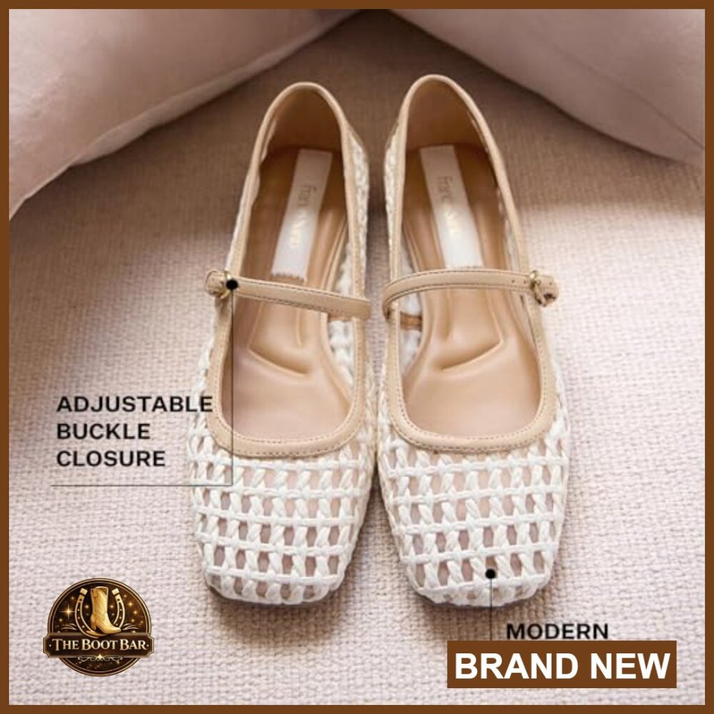 Platform Ballet Flats with Adjustable Buckle Ankl… - image 6